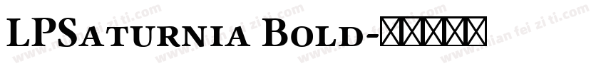 LPSaturnia Bold字体转换